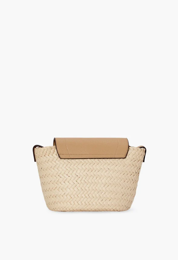 Raffia Flapover Shoulder Bag - Image 2