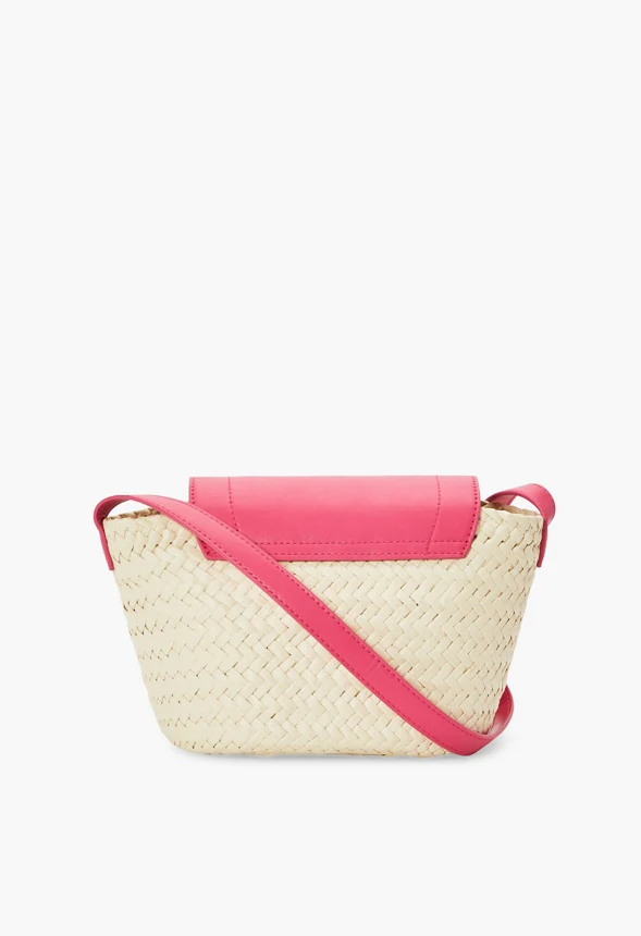 Raffia Flapover Shoulder Bag - Image 5
