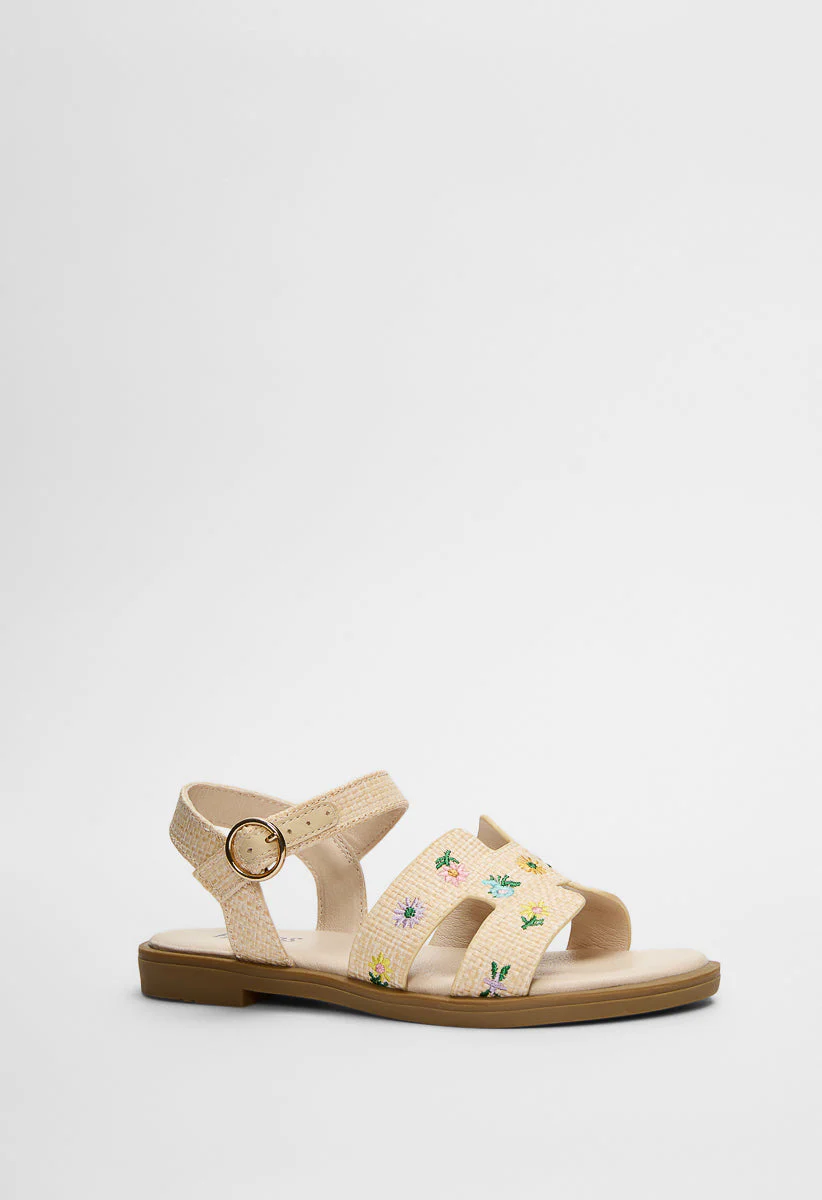 Raffia H Strap Sandal - Image 3