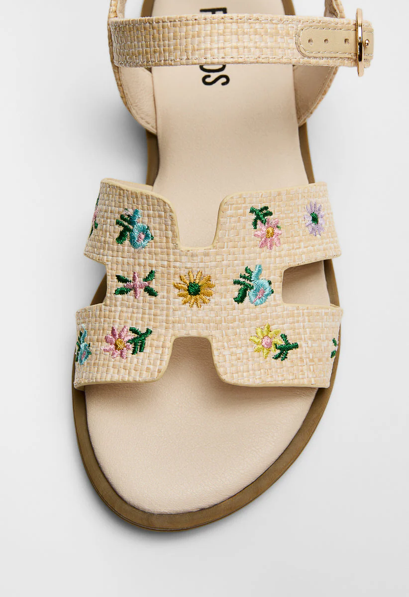 Raffia H Strap Sandal - Image 6