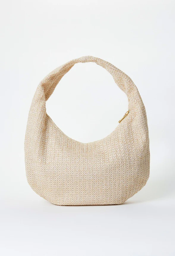 Raffia Hobo Shoulder Bag - Image 3