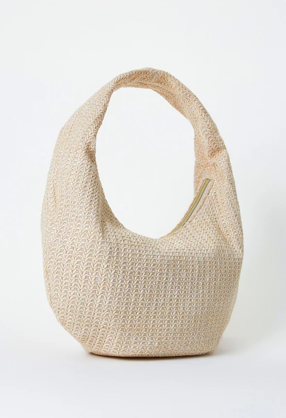 Raffia Hobo Shoulder Bag - Image 4