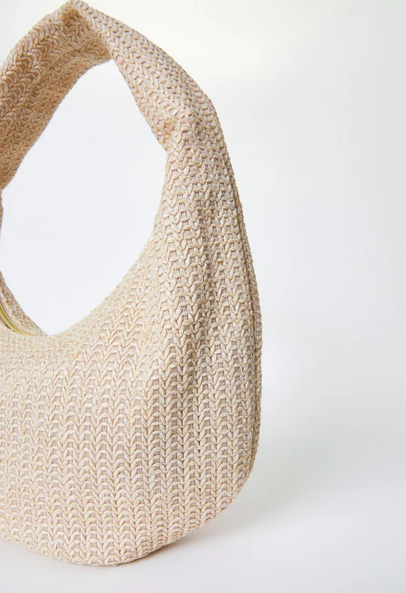 Raffia Hobo Shoulder Bag - Image 5