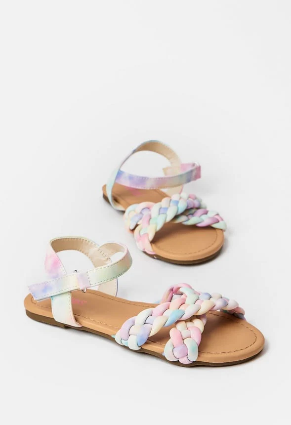 Rainbow Braided Criss Cross Sandal - Image 4