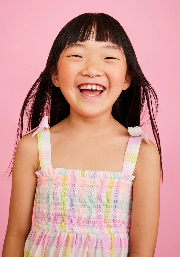 Rainbow Gingham Tiered Dress - Image 2