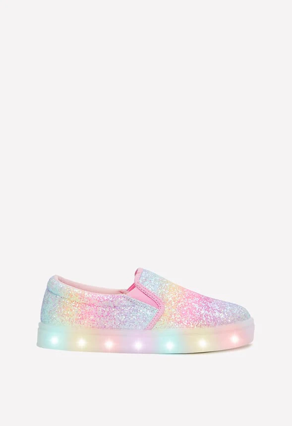 Rainbow Glitter Light Up Slip On - Image 4
