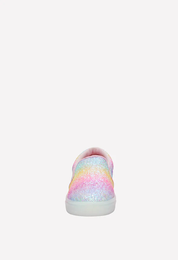 Rainbow Glitter Light Up Slip On - Image 6