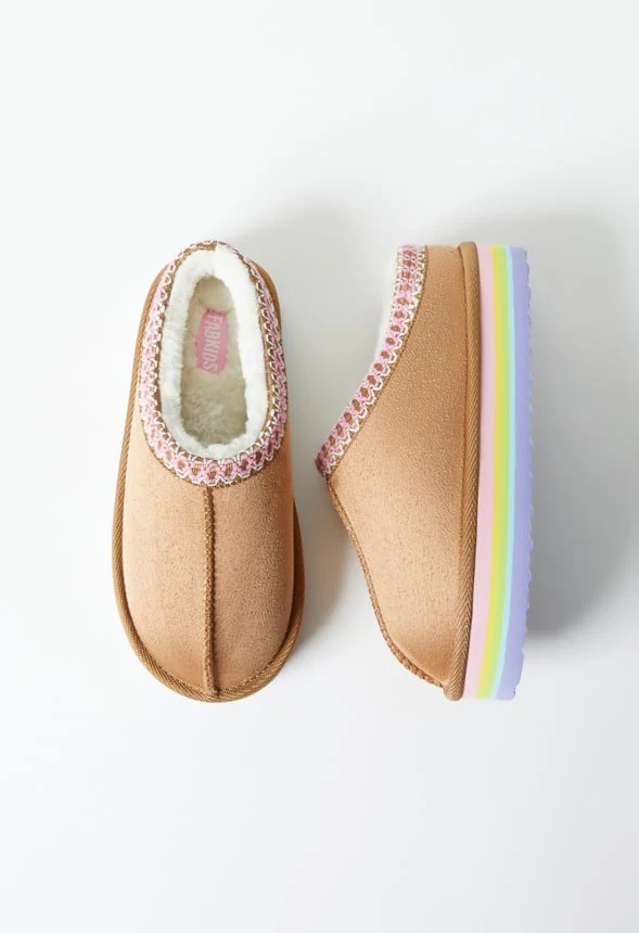 Rainbow Platform Slip On Fuzzy - Image 3