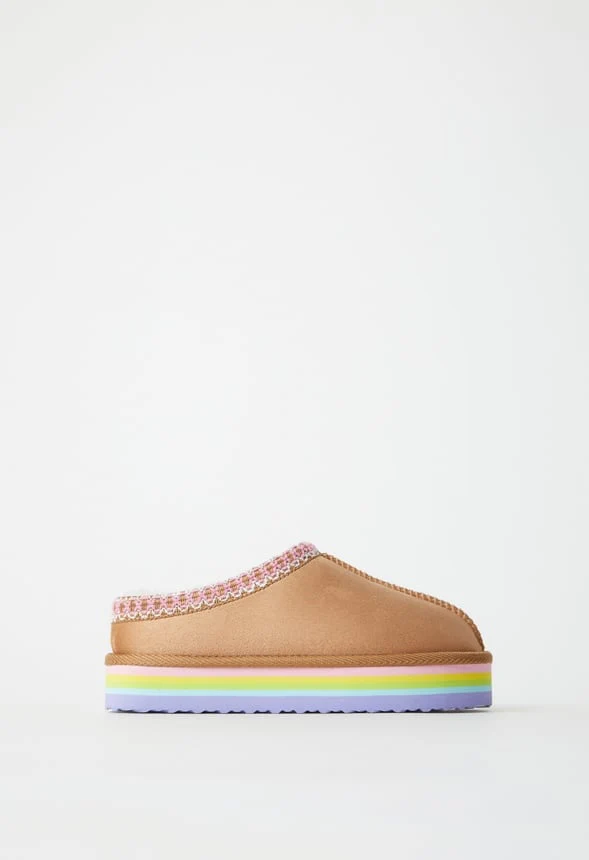Rainbow Platform Slip On Fuzzy - Image 5
