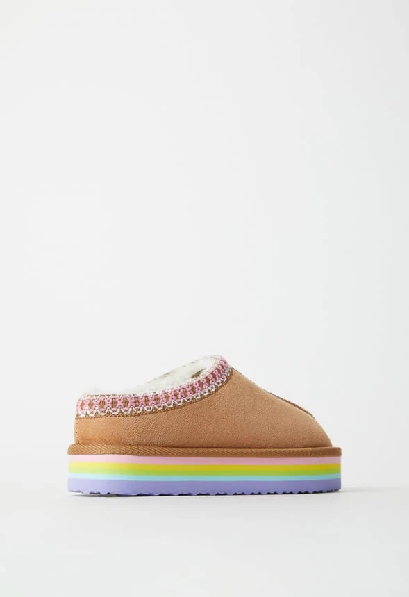 Rainbow Platform Slip On Fuzzy - Image 6