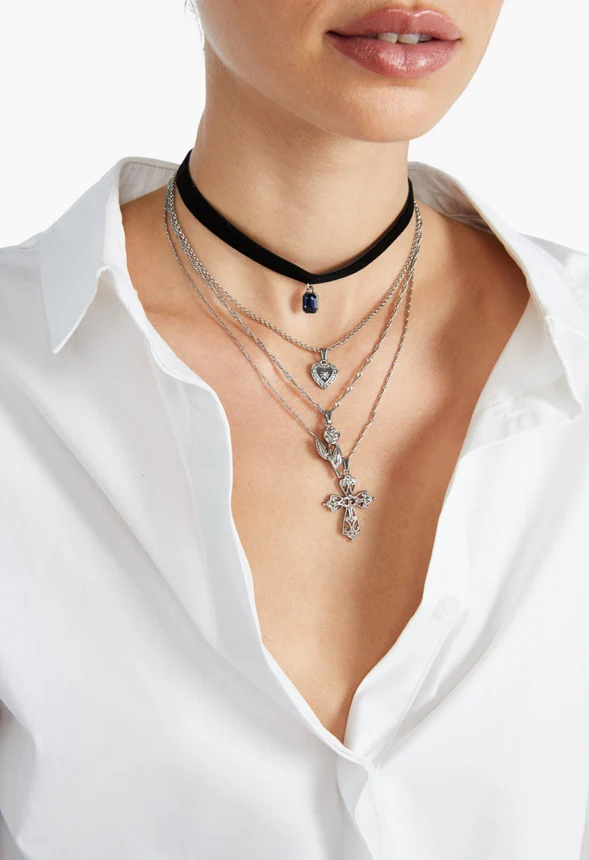 Ramona Pretty Gothic Charms Layer Necklace - Image 2