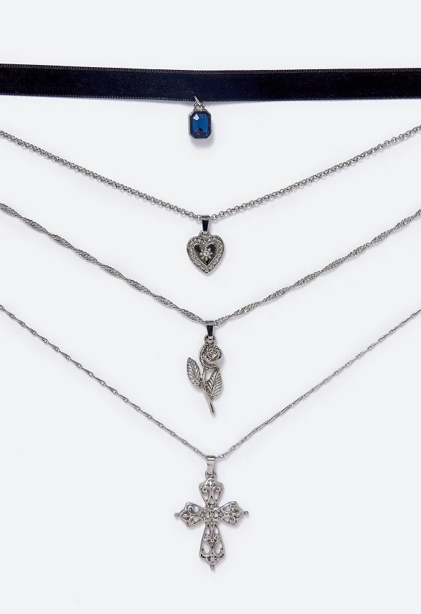 Ramona Pretty Gothic Charms Layer Necklace - Image 3