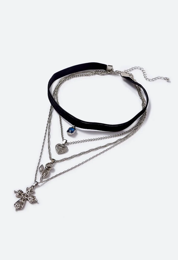 Ramona Pretty Gothic Charms Layer Necklace - Image 2
