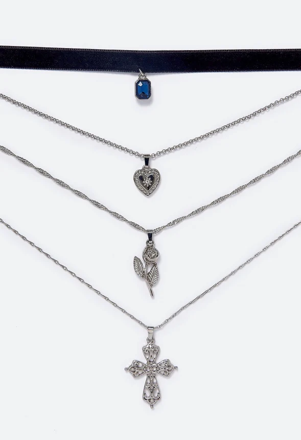 Ramona Pretty Gothic Charms Layer Necklace - Image 3