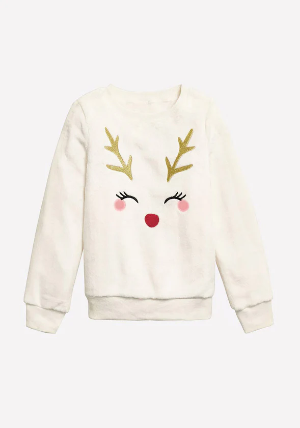 Reindeer Teddy Sweatshirt - Image 2