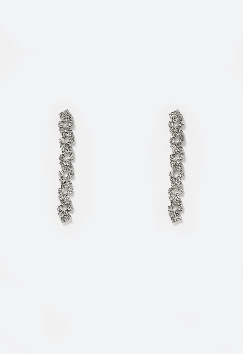 Remi Delicate Glass Stone Set Drop Earring And Necklace Set - Image 3