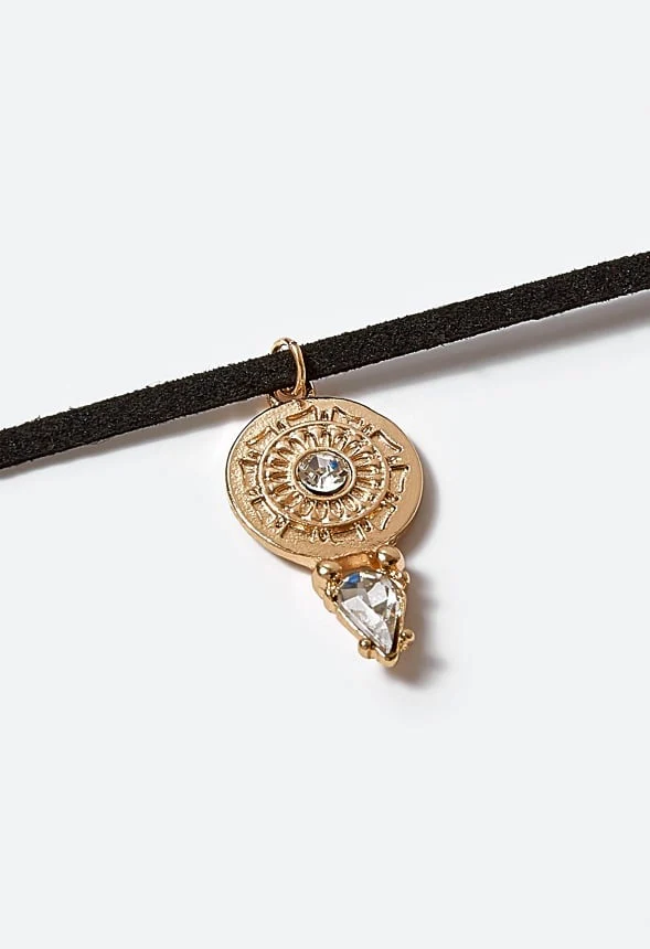 Remi Faux Leather Lariat Necklace With Western Motifs - Image 3
