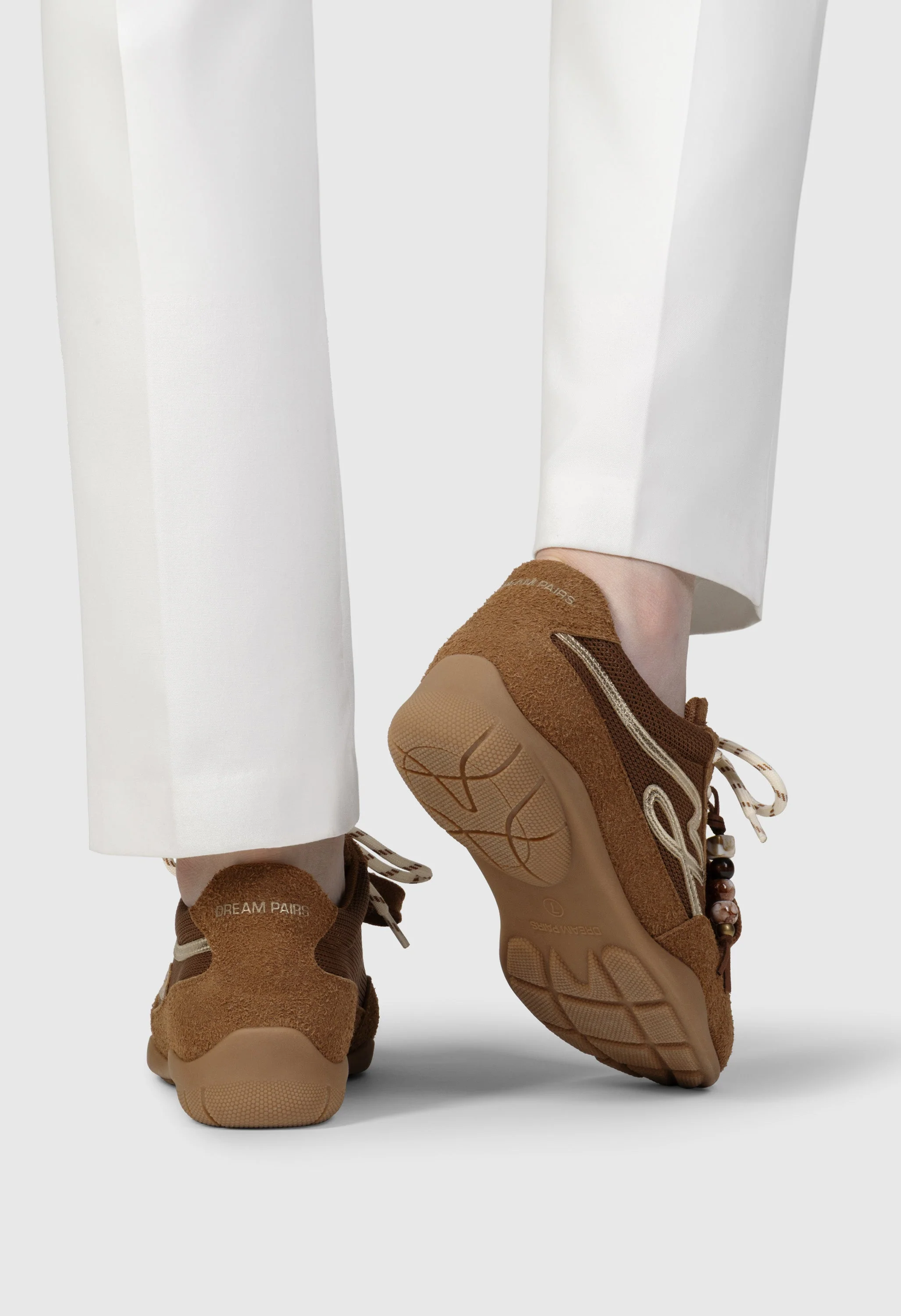 Retro Faux Suede Breathable Walking Shoes - Image 5