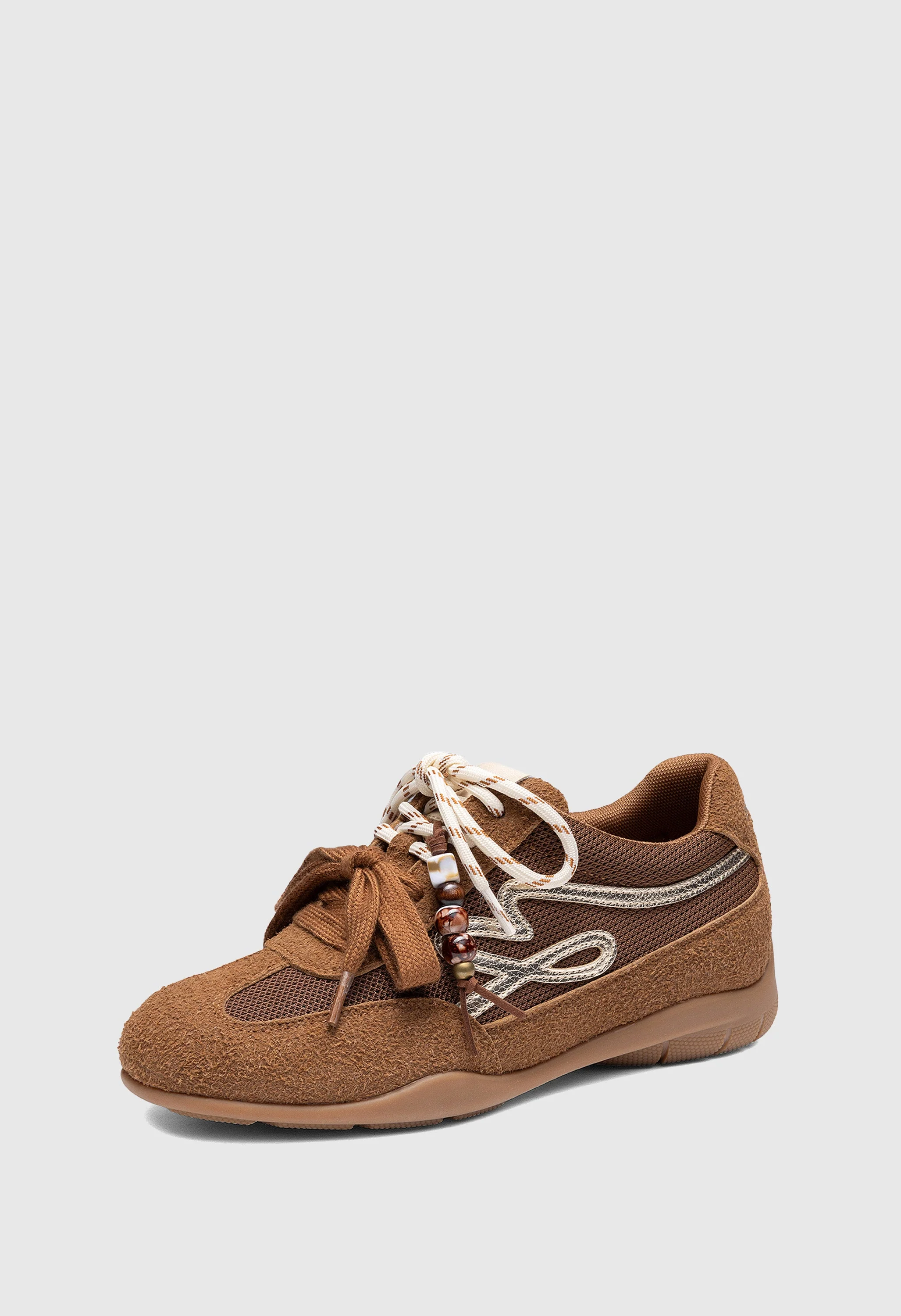 Retro Faux Suede Breathable Walking Shoes - Image 7