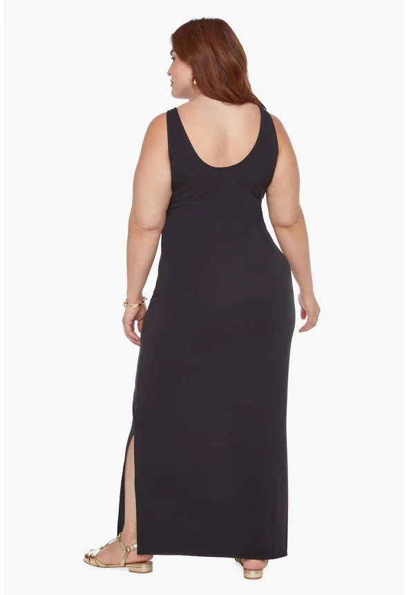 Plus Size Reversible Low Back Tank Maxi Dress - Image 2