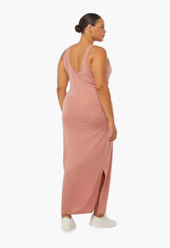 Plus Size Reversible Low Back Tank Maxi Dress - Image 2