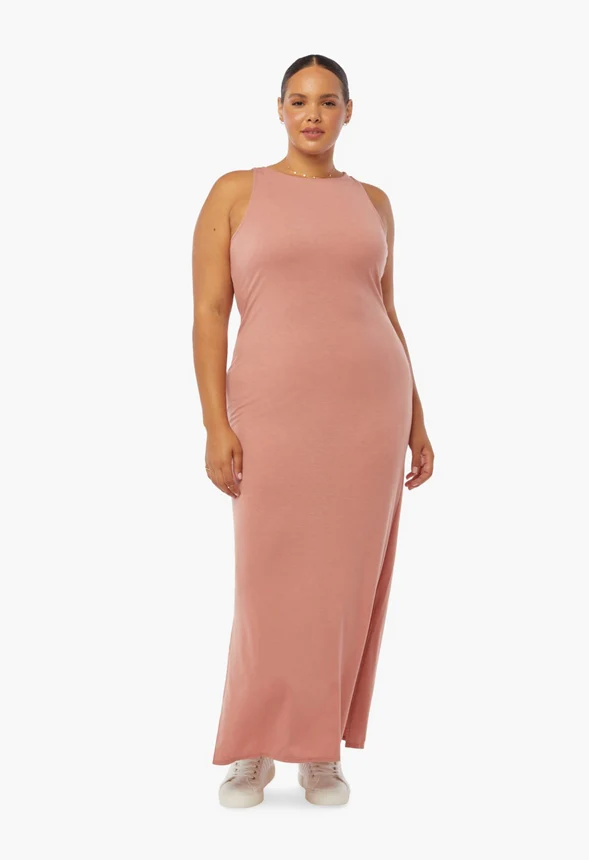 Plus Size Reversible Low Back Tank Maxi Dress - Image 4