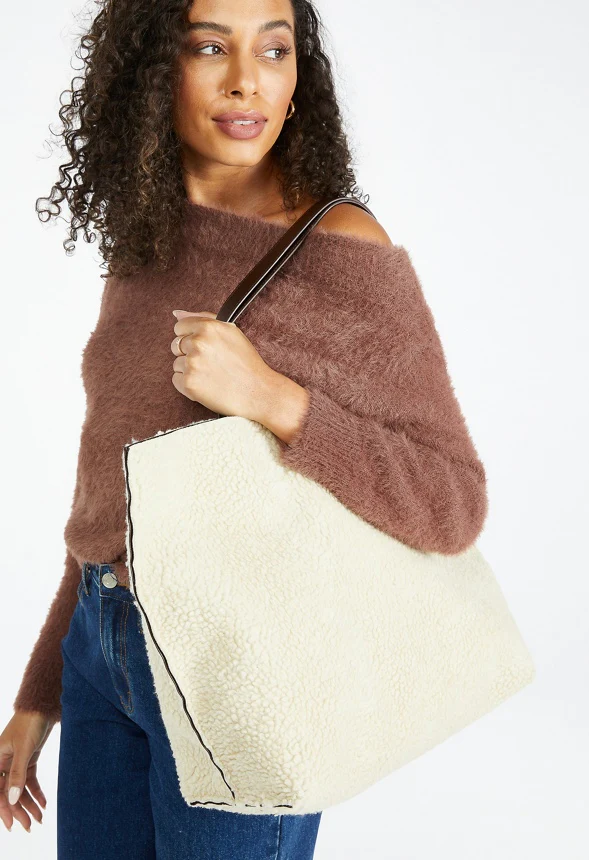 Reversible Sherpa Tote - Image 6