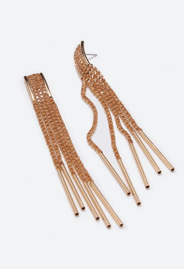 Rhea Rhinestone Strand Earrings - Image 3
