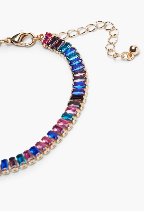 Rhinestone Baguette Bracelet - Image 2