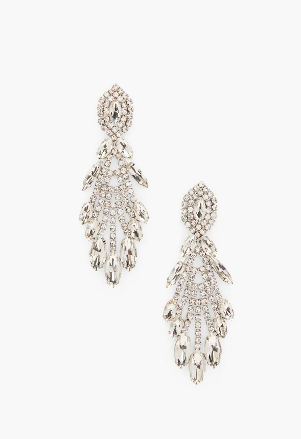 Rhinestone Chandelier Earrings - Image 2