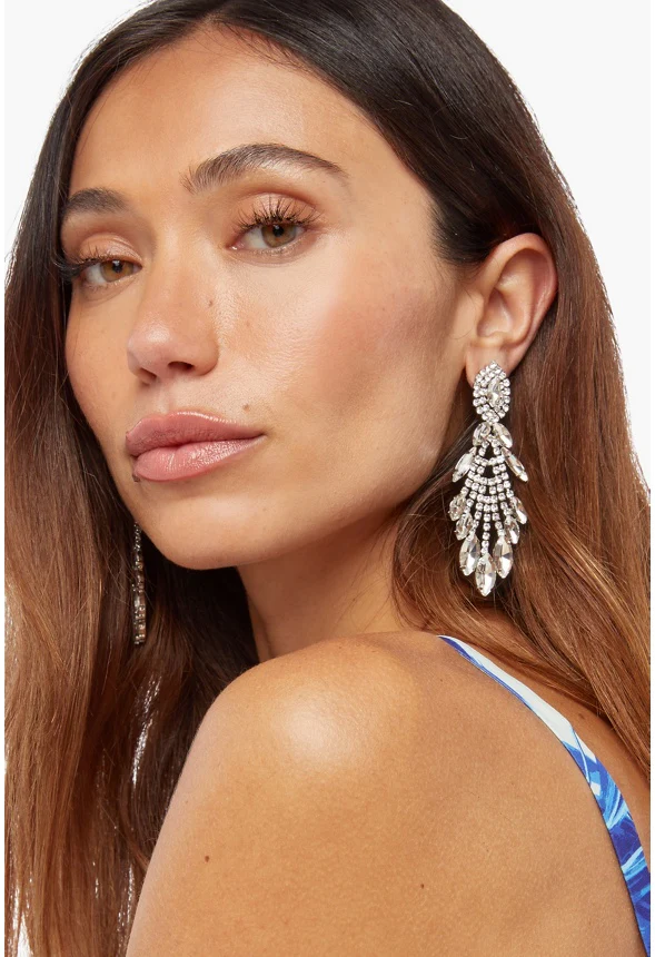 Rhinestone Chandelier Earrings - Image 3