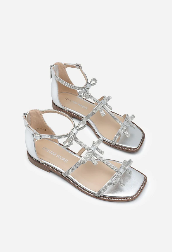 Rhinestone Chic Flat Sandals - Image 5