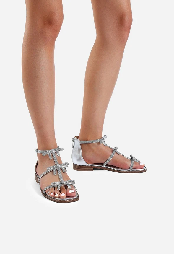 Rhinestone Chic Flat Sandals - Image 7