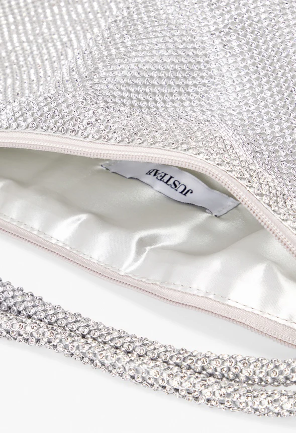 Rhinestone Mesh Shoulder Bag - Image 4