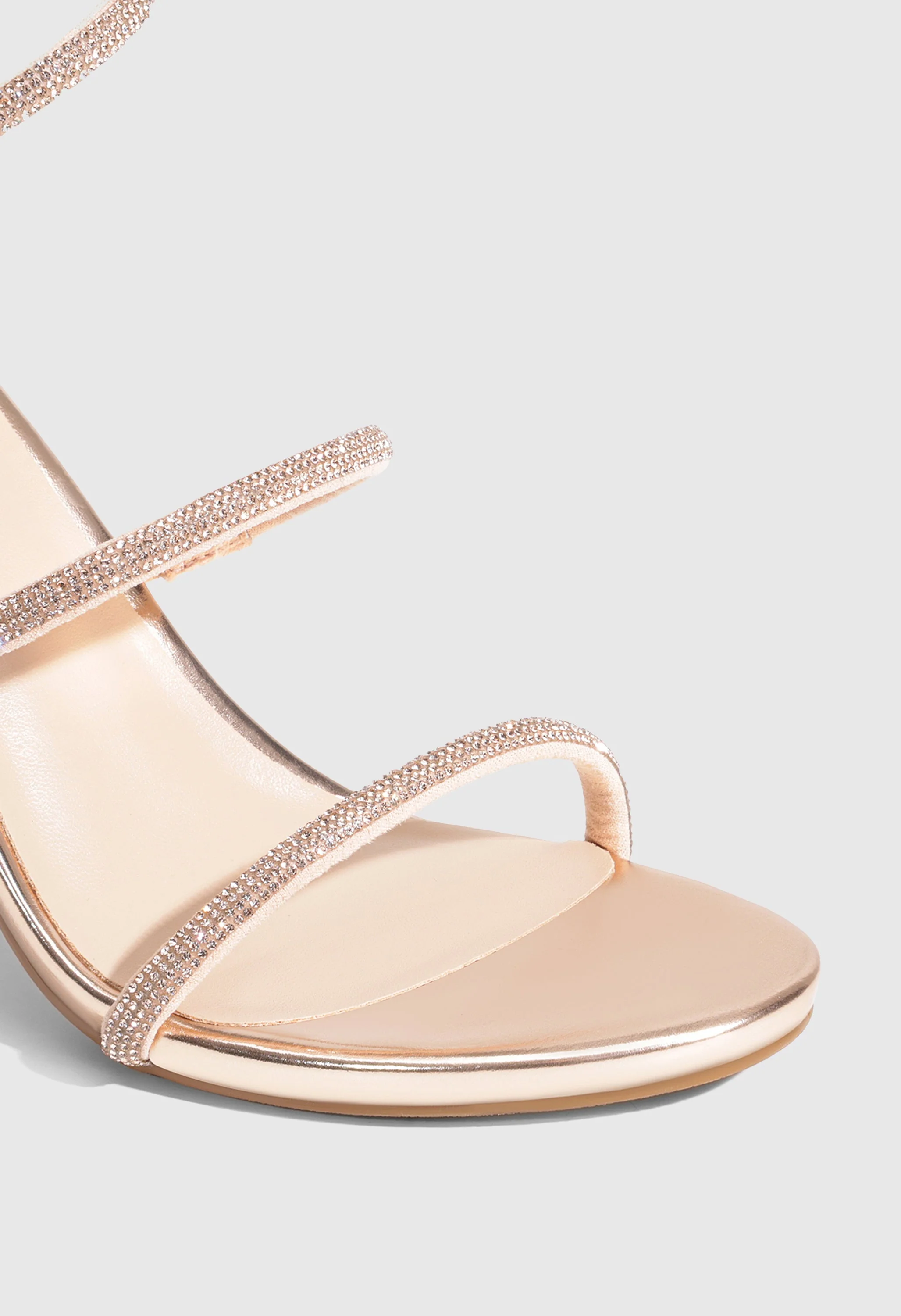 Rhinestone Spiral Wrap Heel Sandals - Image 4