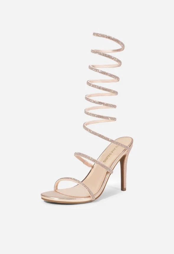 Rhinestone Strappy Heel Sandals - Image 2