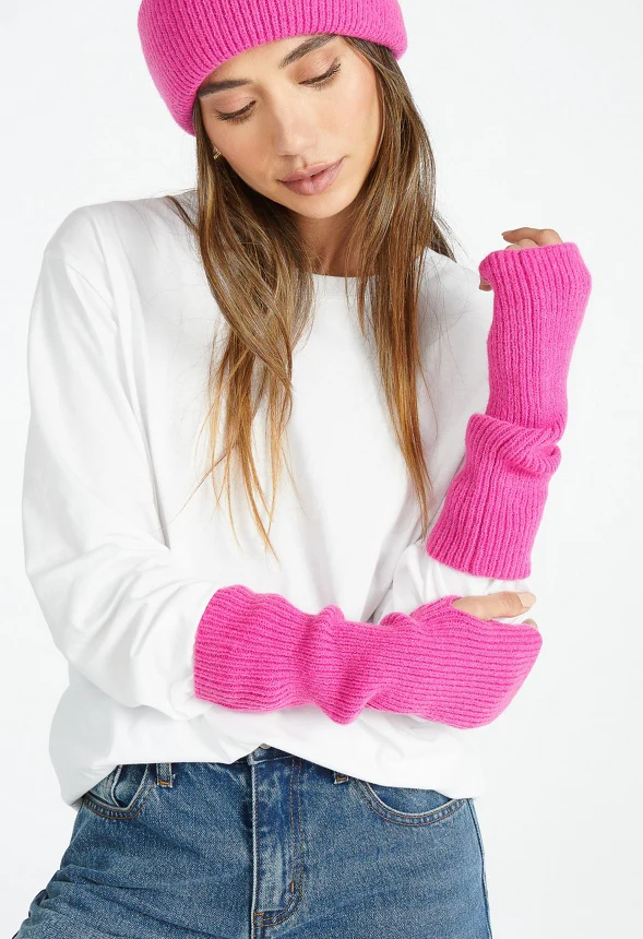 Rib Knit Arm Warmer - Image 2
