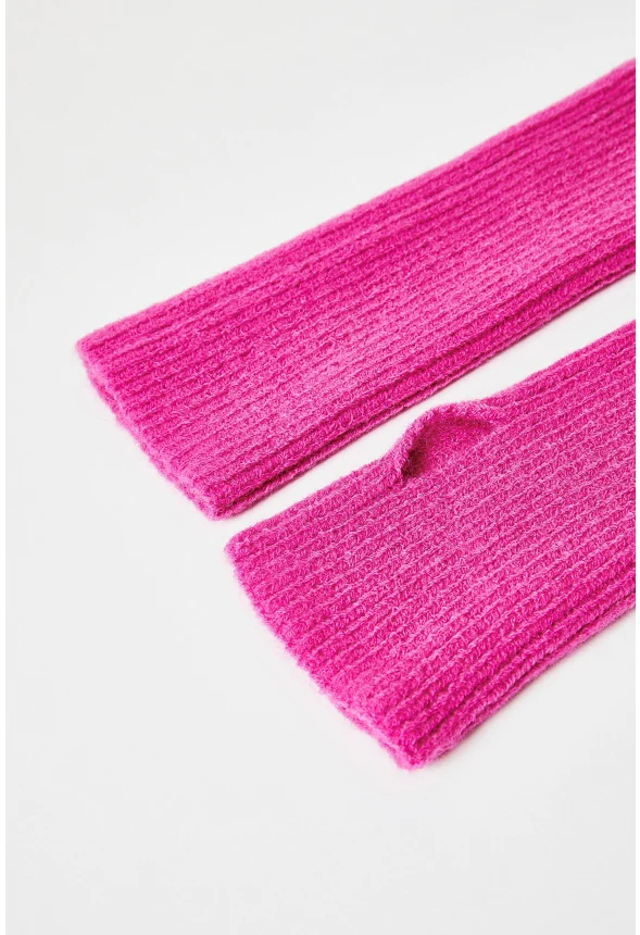 Rib Knit Arm Warmer - Image 3