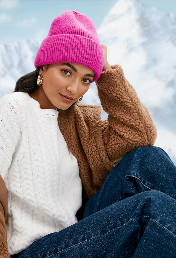 Rib Knit Beanie - Image 4