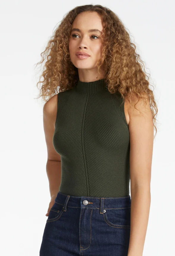 Rib Sweater Tank - Image 4