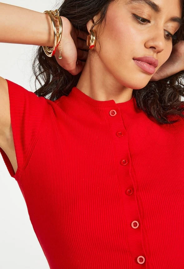Ribbed Cardigan Top - Image 8