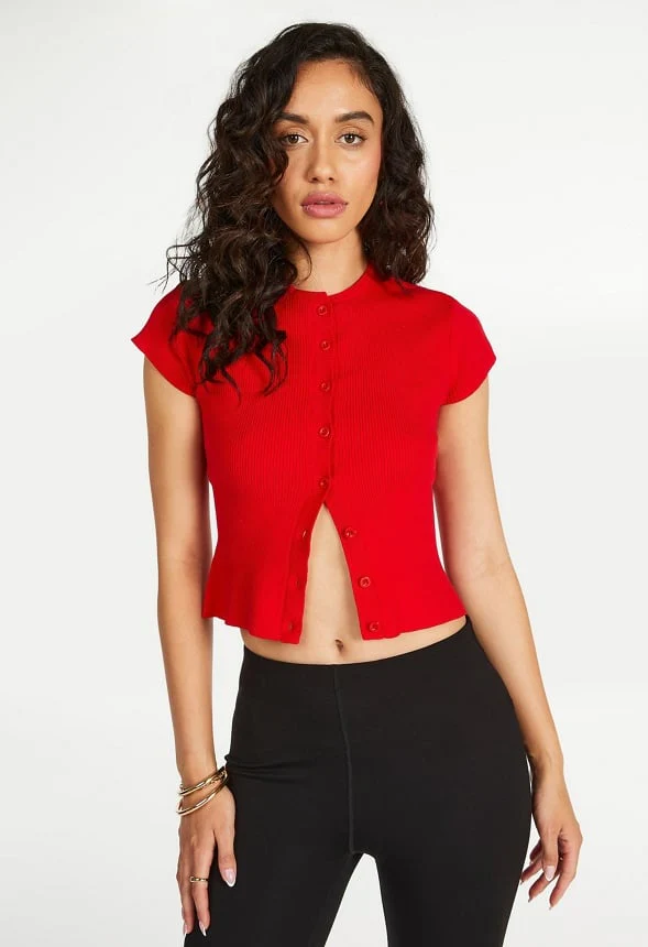 Ribbed Cardigan Top - Image 9
