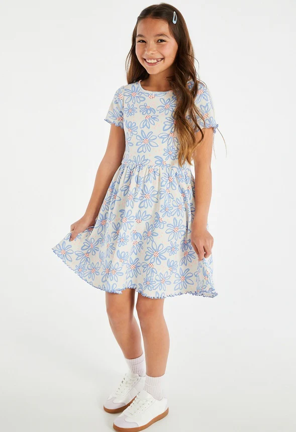 Ribbed Fit & Flare Dress - Image 3