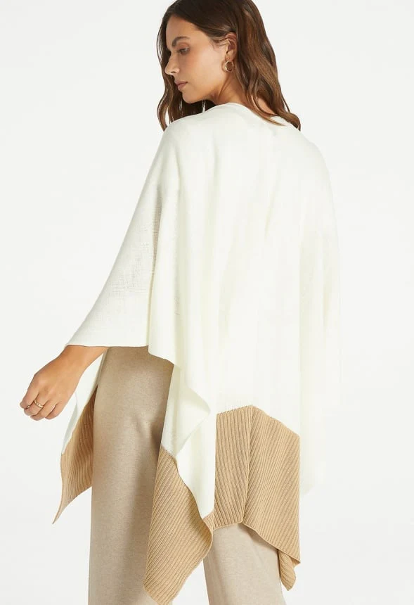Ribbed Hem Ruana - Image 2