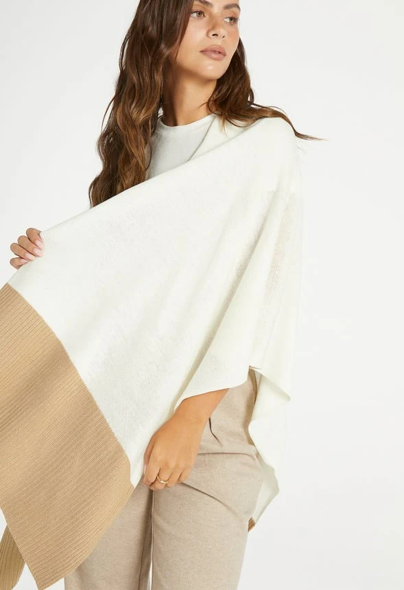 Ribbed Hem Ruana - Image 3