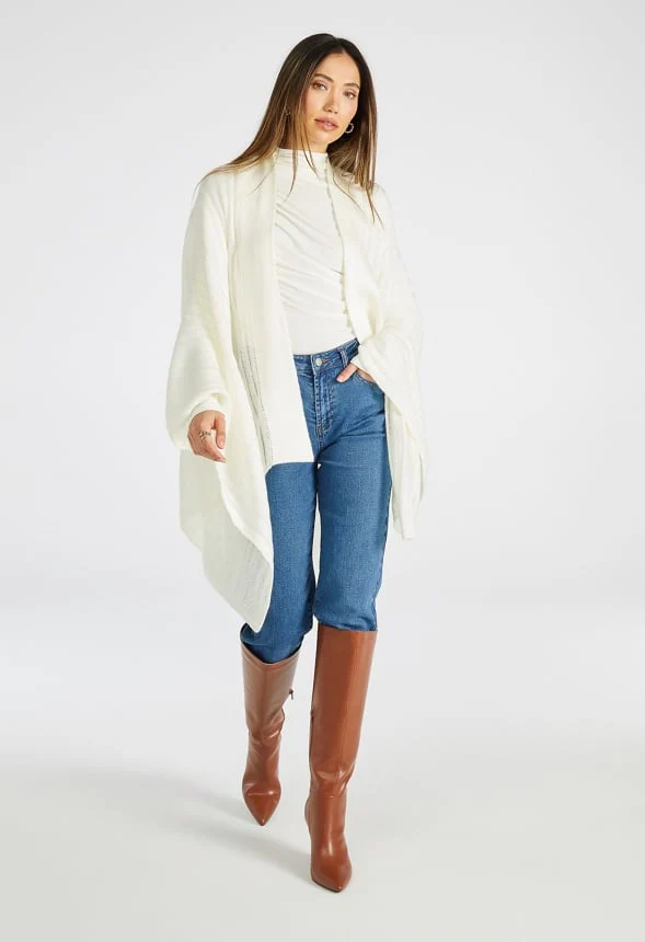 Ribbed Knit Ruana - Image 2