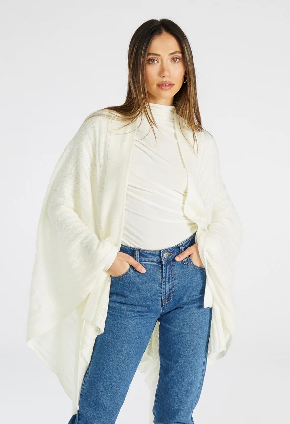 Ribbed Knit Ruana - Image 4