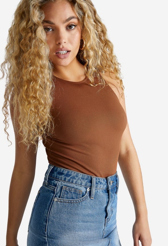Ribbed Seamless Tank Bodysuit - Image 3
