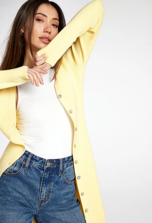 Ribbed Sweater Cardigan - Image 4