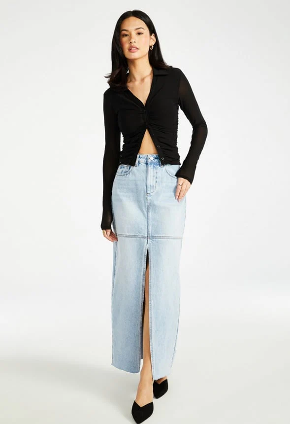 Ricki Maxi Denim Skirt - Image 4